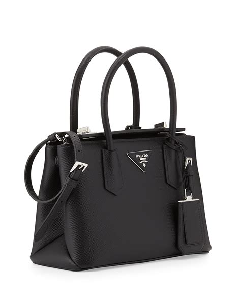 prada saffiano cuir twin bag|Prada Saffiano Cuir Twin Bag, Black (Nero) .